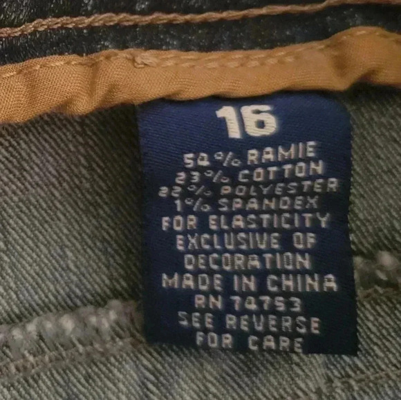 Zana Di Premium Vintage Stretch Bootcut Jeans w/belt Plus Size 16 NWT - Picture 5 of 5